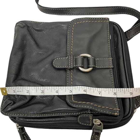 Fossil Womens ZB2840 Black Leather Flap Front Wallet Crossbody Bag - Picture 9 of 13